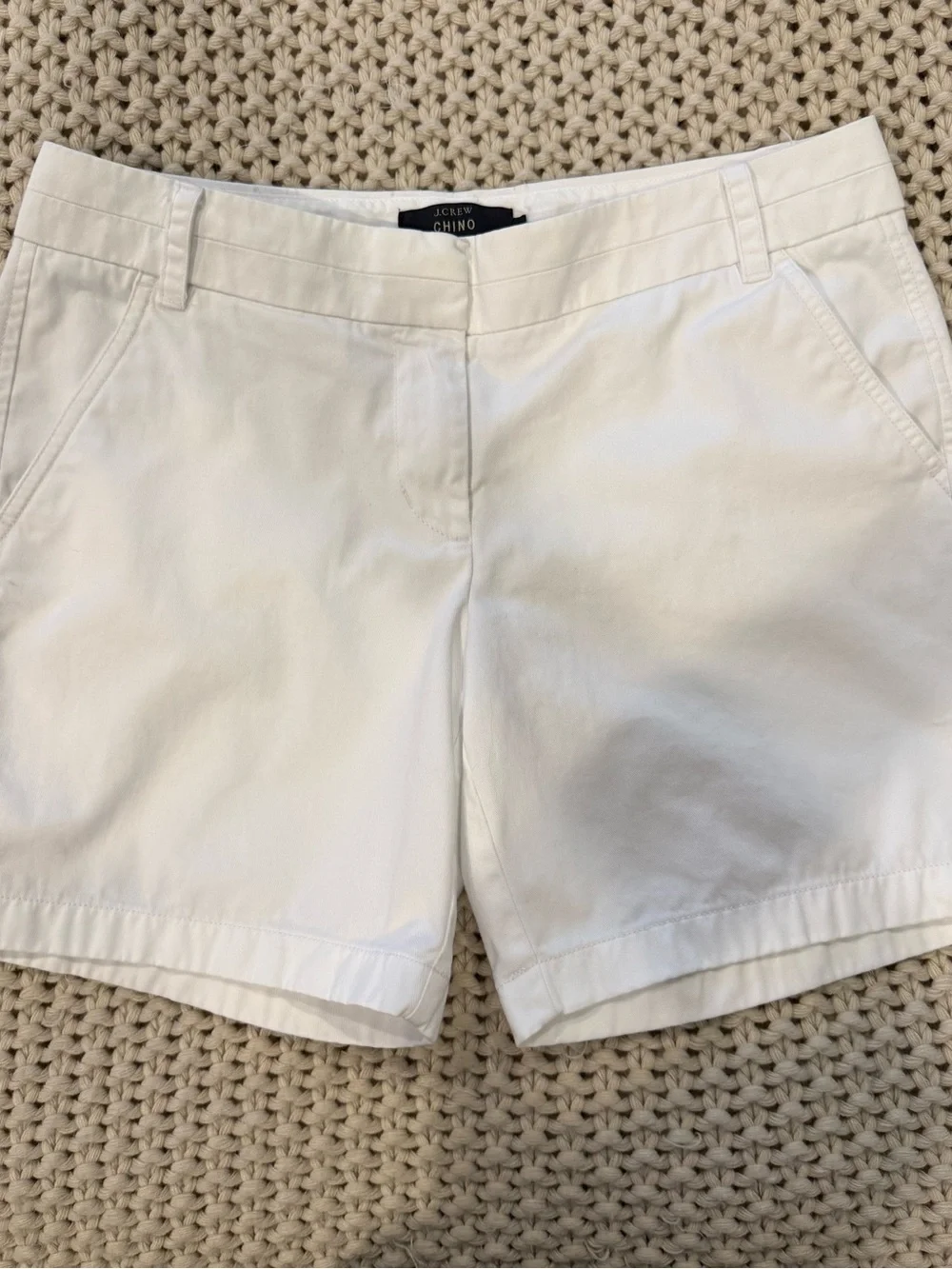 J. Crew White Chino Bermuda Shorts Size 6